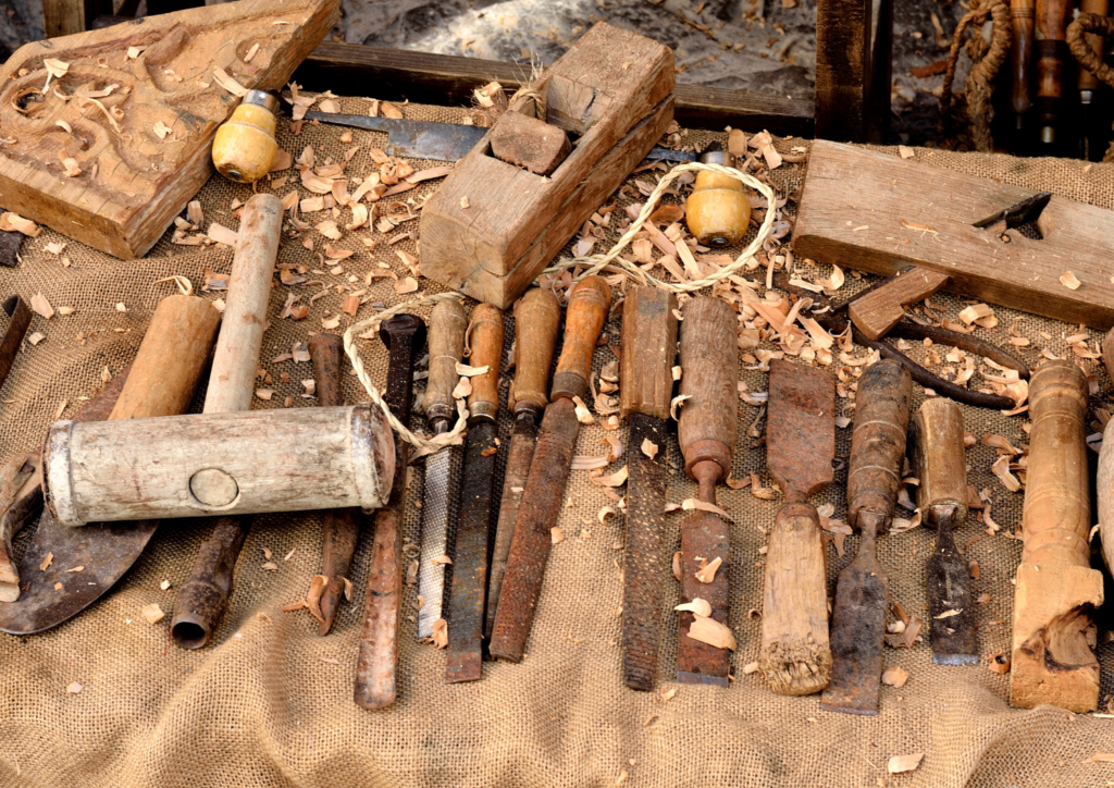 Herramientas de ebanistería para la creación de maderas
